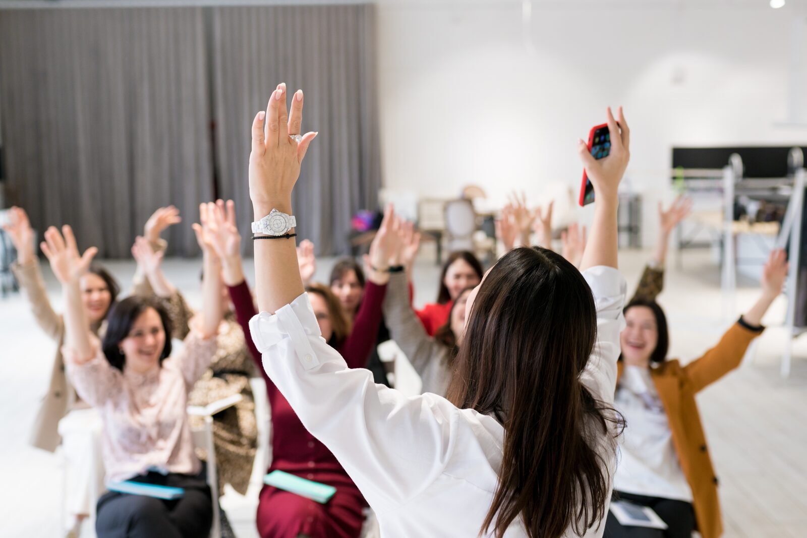 Women participating in a motivational training